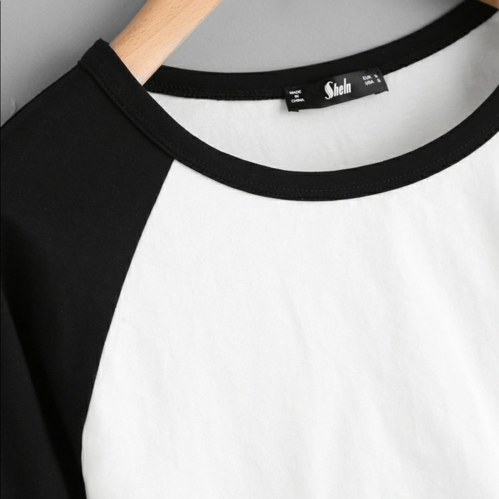 Crop baseball tee